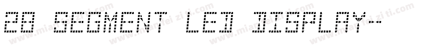 28 Segment LED Display字体转换